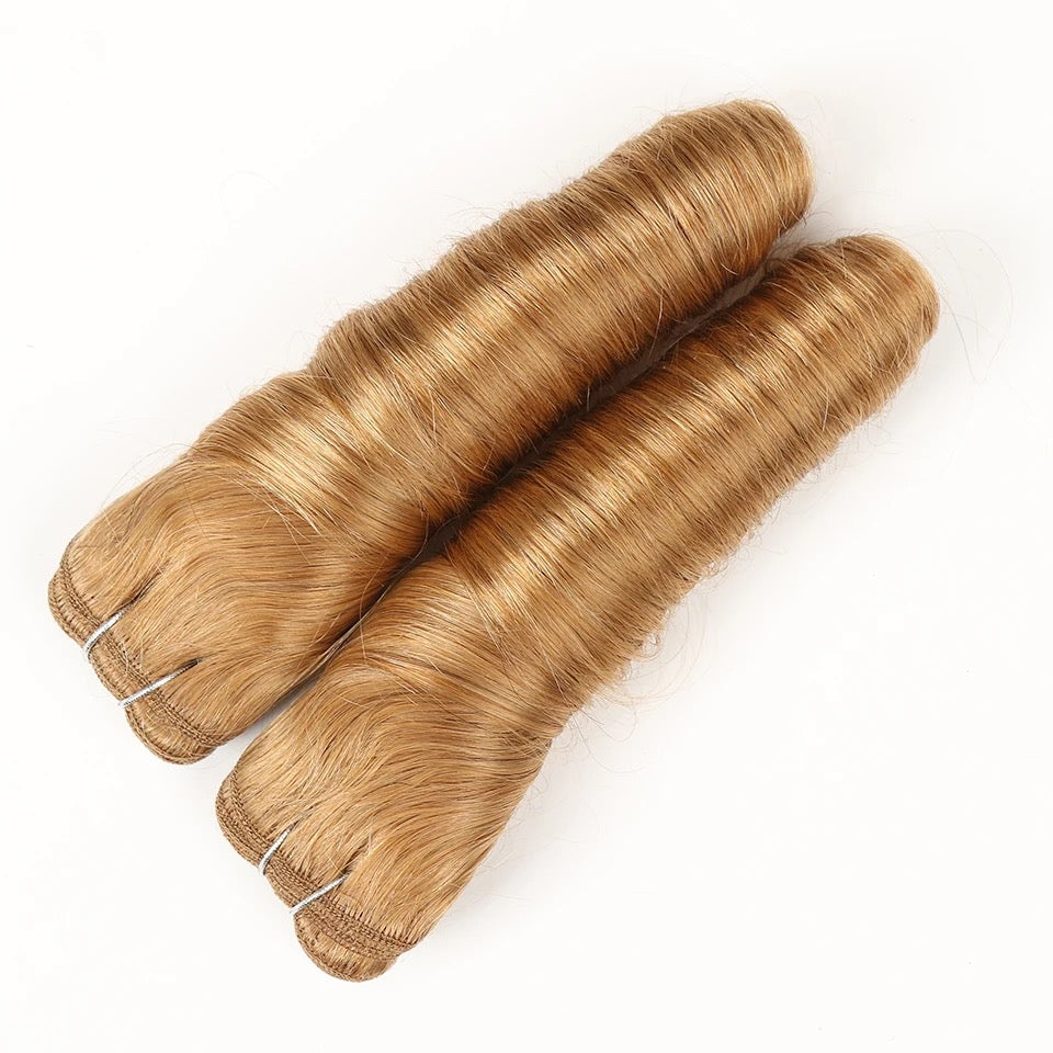 Honey Blond 2Pcs/Pack Loose Wave Bundles Human Hair Extension Brazilian Hair Weave Bundles