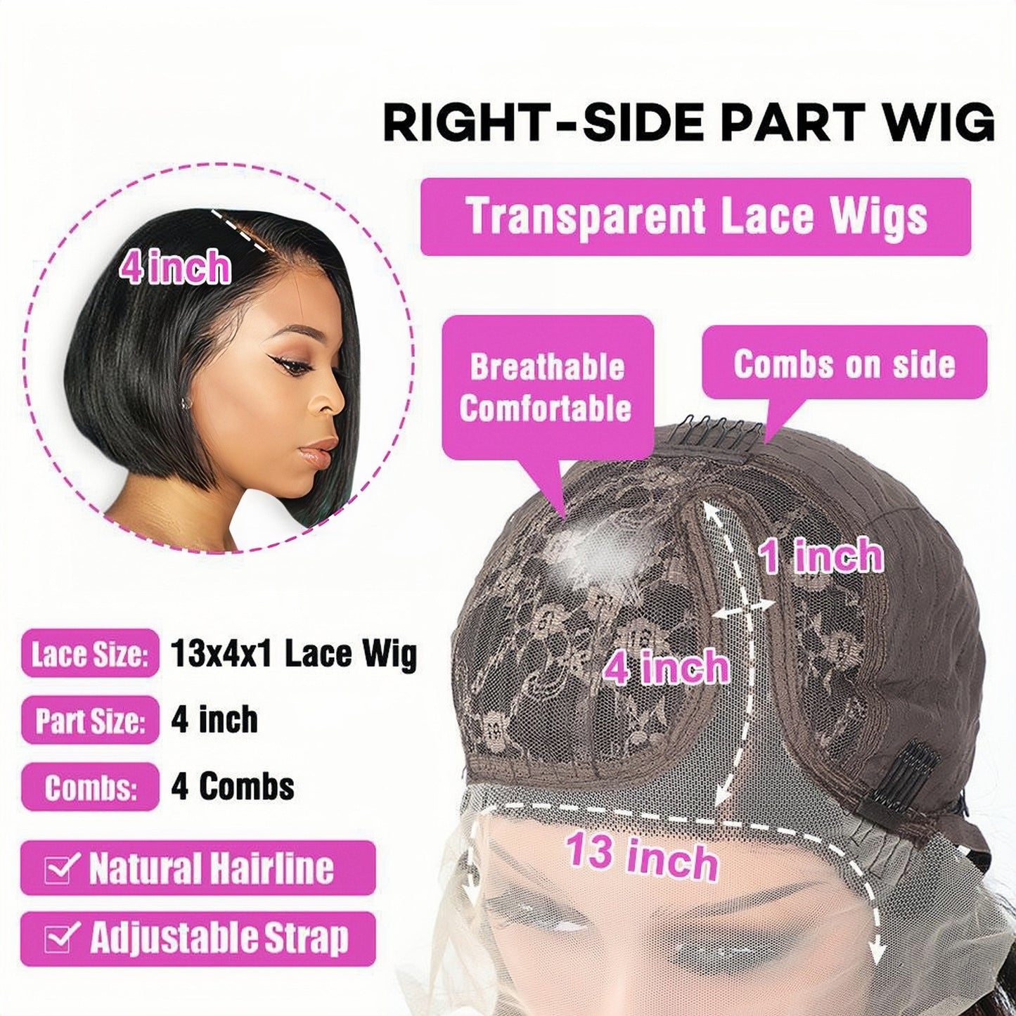 Human hair pixie hair