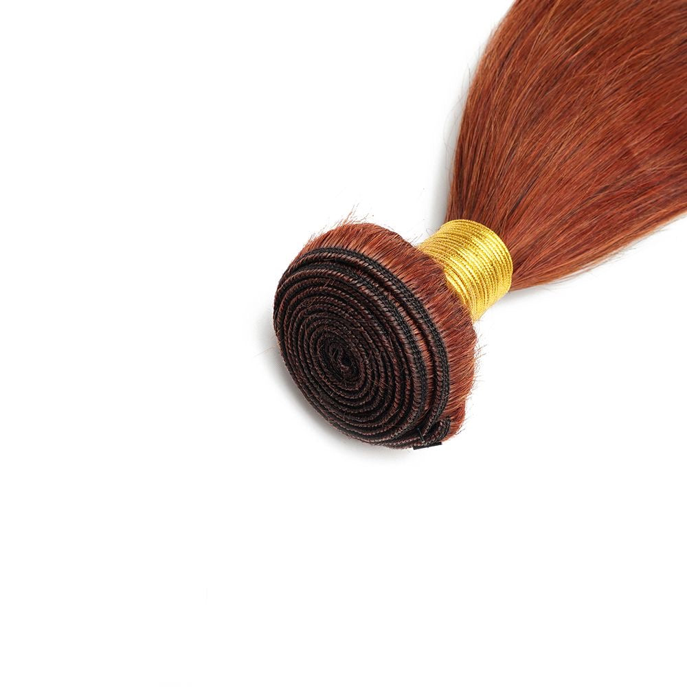 #33 Color Reddish Brown Brazilian Virgin Human Hair Bundles