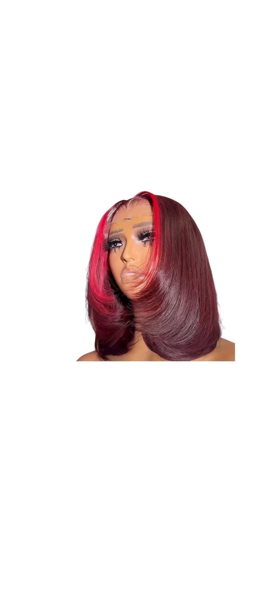 Layer line 99j red,13x4 lace frontal wig,100% human hair