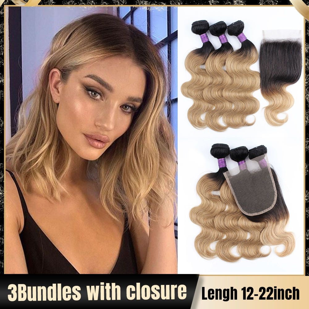 1B/613 bundles and closure , 100% virgin hairs