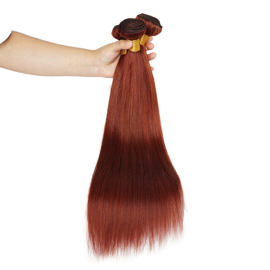 #33 Color Reddish Brown Brazilian Virgin Human Hair Bundles