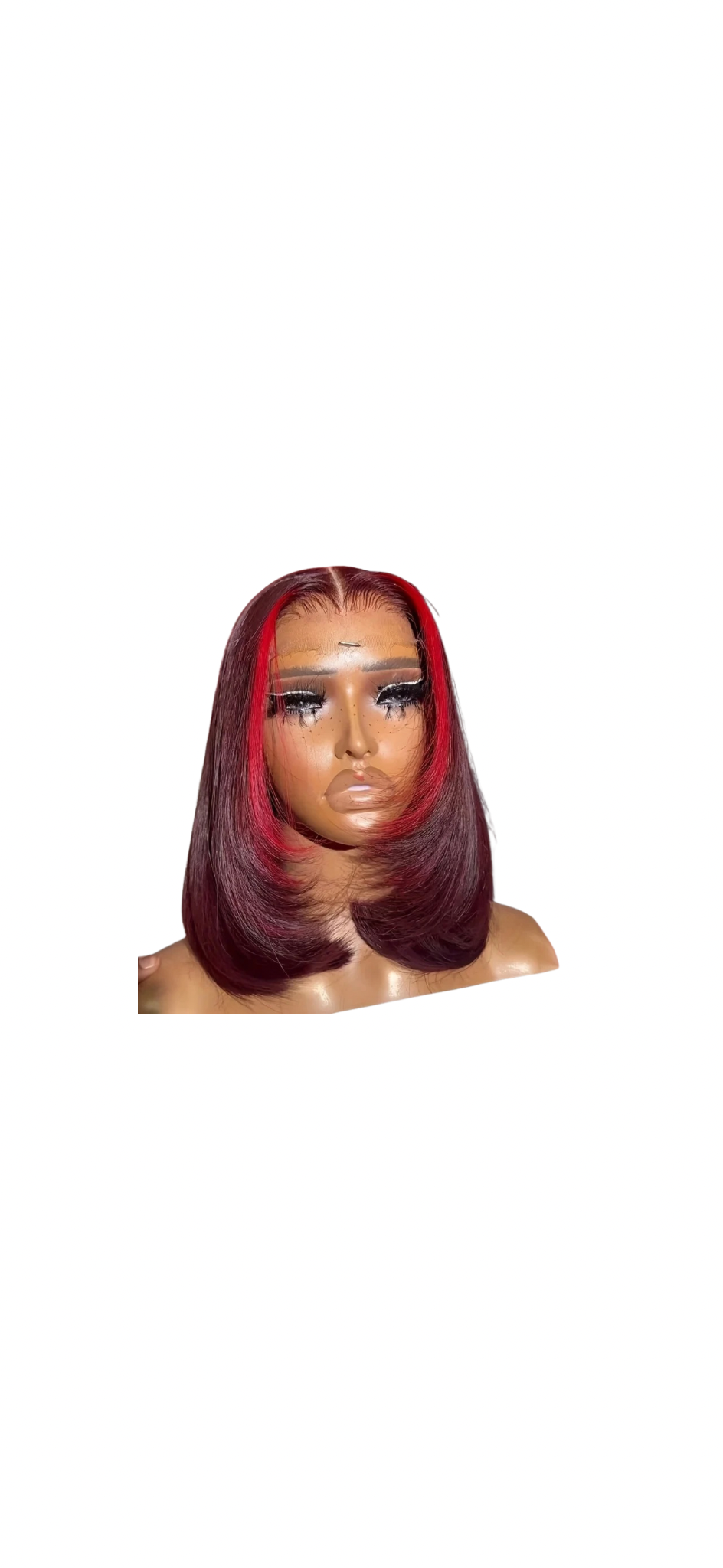 Layer line 99j red,13x4 lace frontal wig,100% human hair
