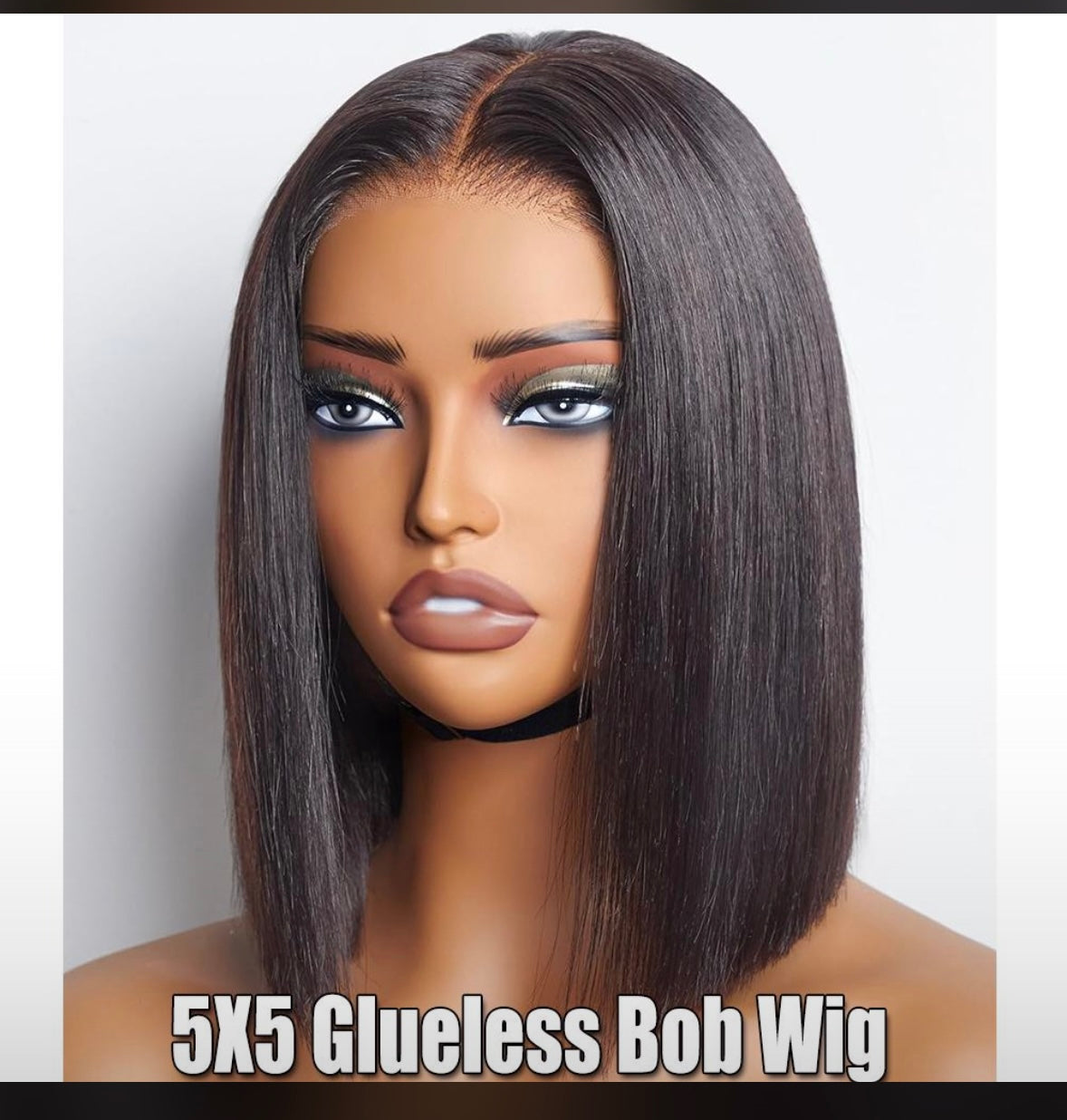 5x5 Glueless Bob wig ,100% human hair, no tangles,180%density