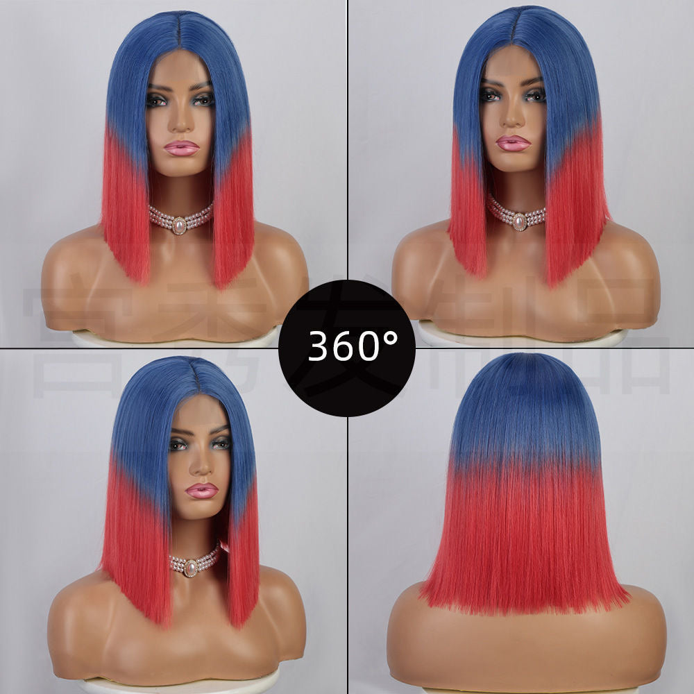 2X6 closure ,blue/pink double drawn,100%human hairs,virgin hairs