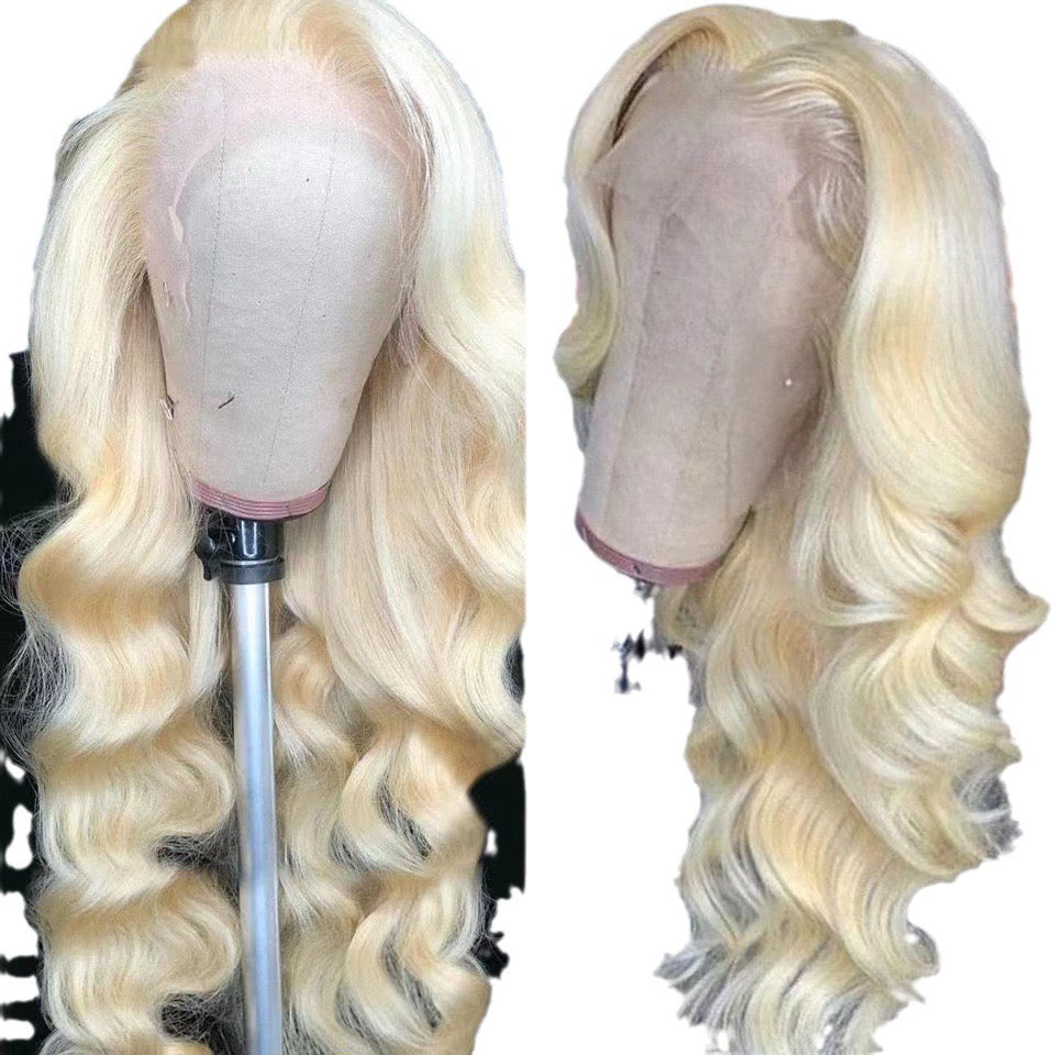 613 HD 13x4 lace front long hair light blonde big wave lace ,100% humain hair