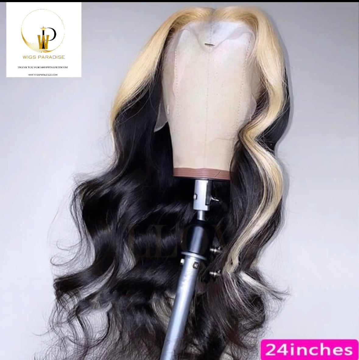 13x4HD body wave 1B/613 Human hair wig ,180% density