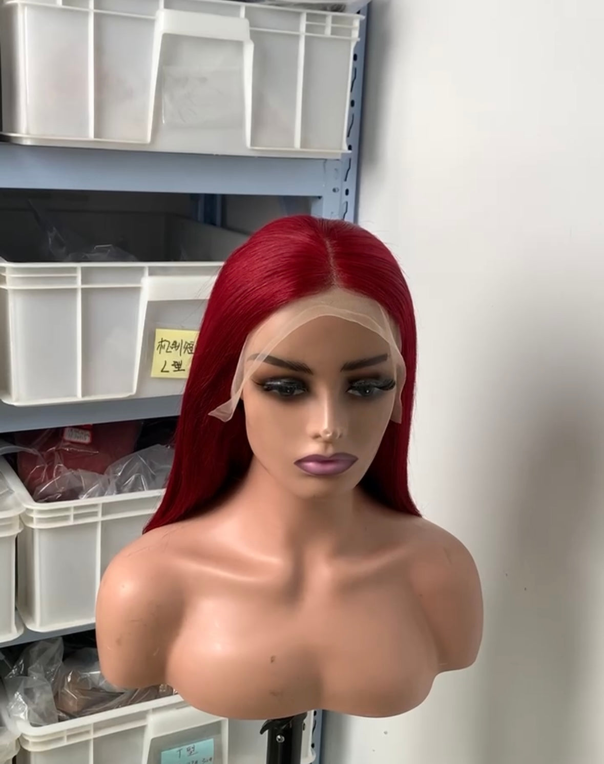 13*4 full frontal wig Burgundy Straight human hair wigs