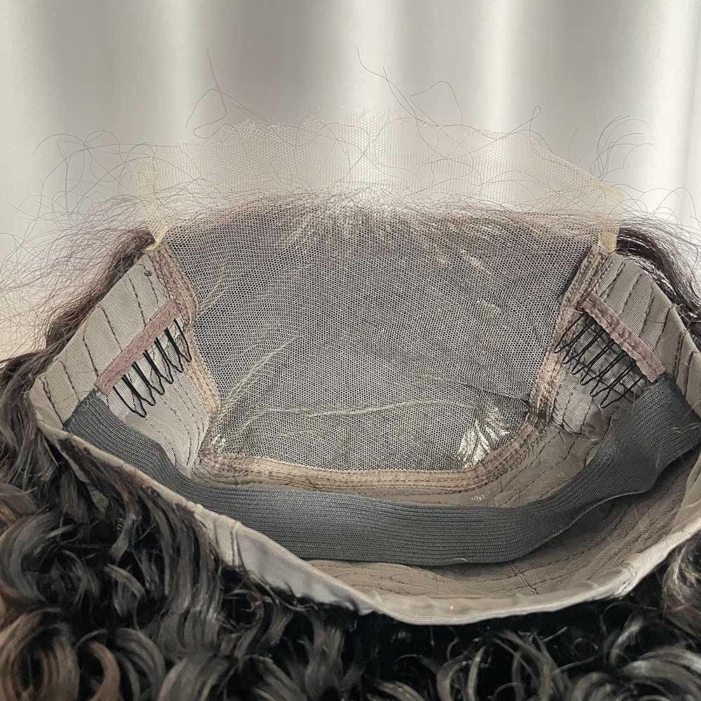 HD 5x5 Lace Closure Wig Jerry Curly Human Hair Dark Brown