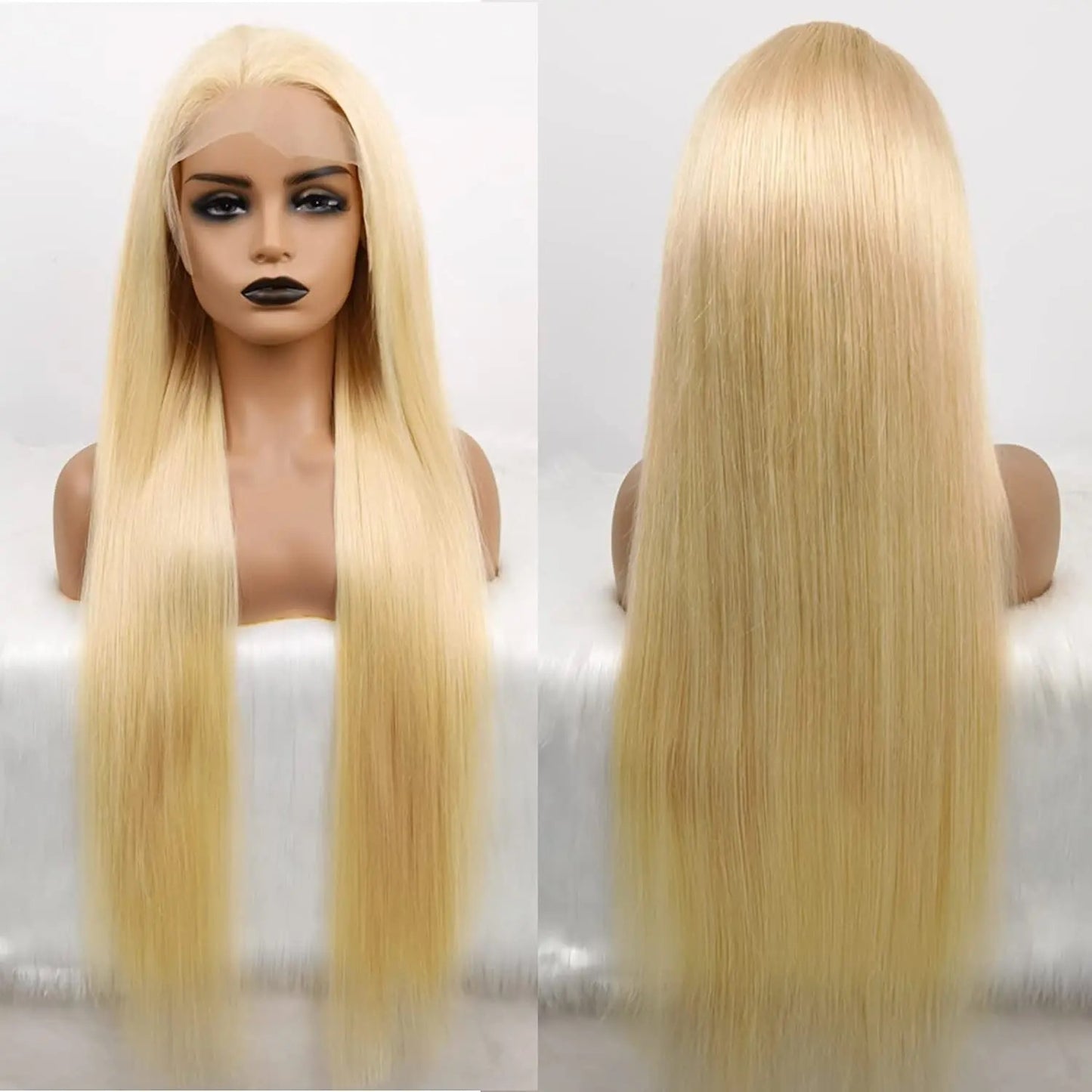 613 Blonde long wig 13x4 lace frontal wig raw virgin human hair 250% density