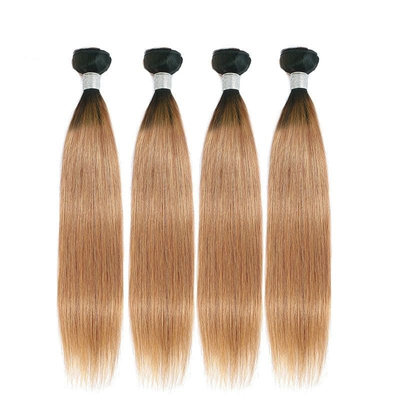 10A Straight Remy Human Hair set Bundles Remy Hair 1b/27