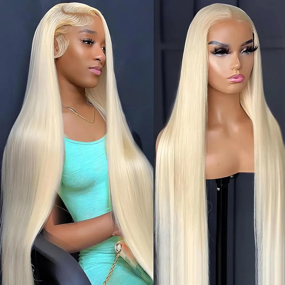 613  Blonde Color 13x4 200% Density Straight lace Frontal Wig