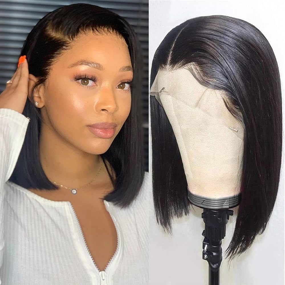 Part T lace 13x1 Brazilian Straight Bob Wig Human Hair Lace Front Wigs Short Bob Lace Wig