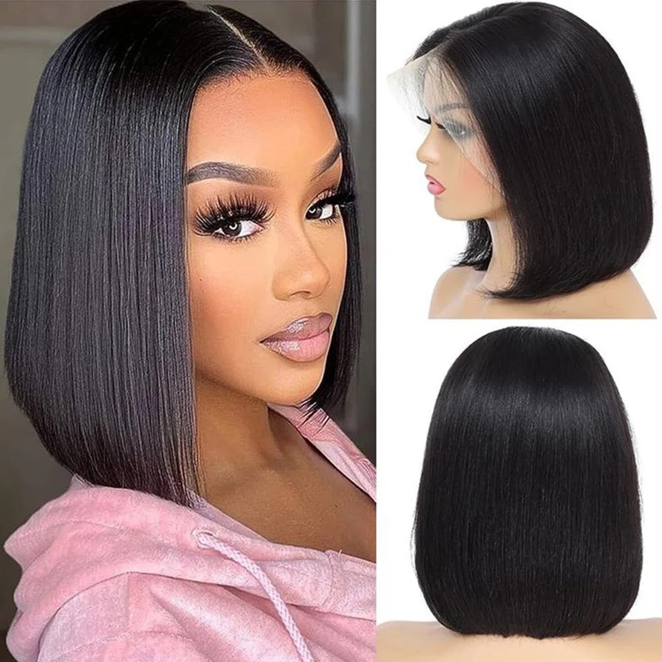 Part T lace 13x1 Brazilian Straight Bob Wig Human Hair Lace Front Wigs Short Bob Lace Wig