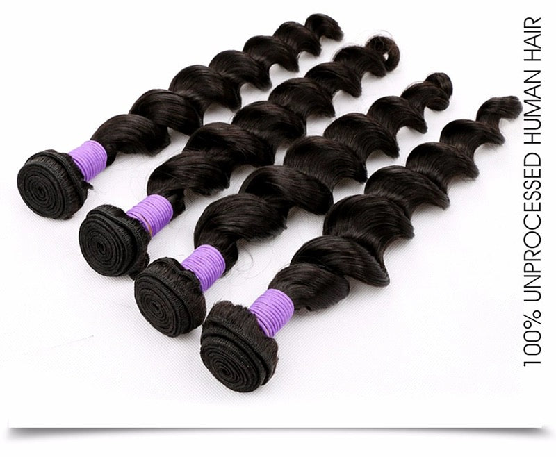 10A Peruvian Loose Wave Human virgin Hair 100g weave