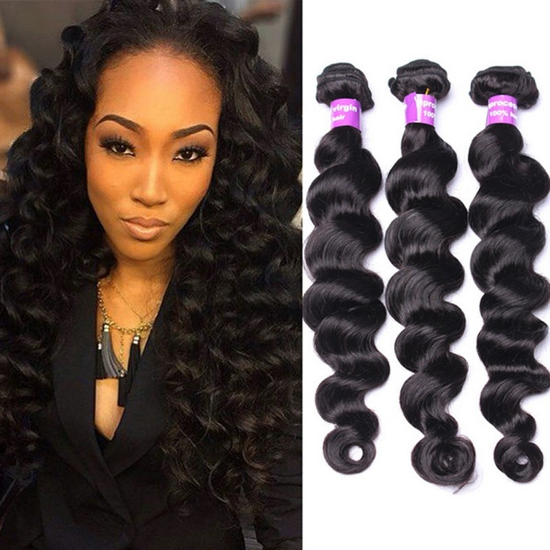 10A Peruvian Loose Wave Human virgin Hair 100g weave