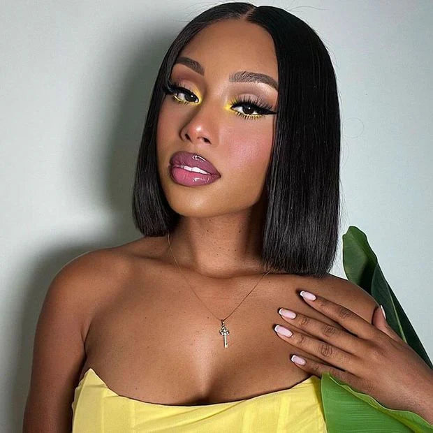 Glueless HD 13x4 lace frontal bob wig ,100% Virgin hair