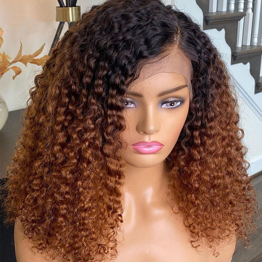 13*4 1B/30 bob wig curly Lace front Jerry human hair wig