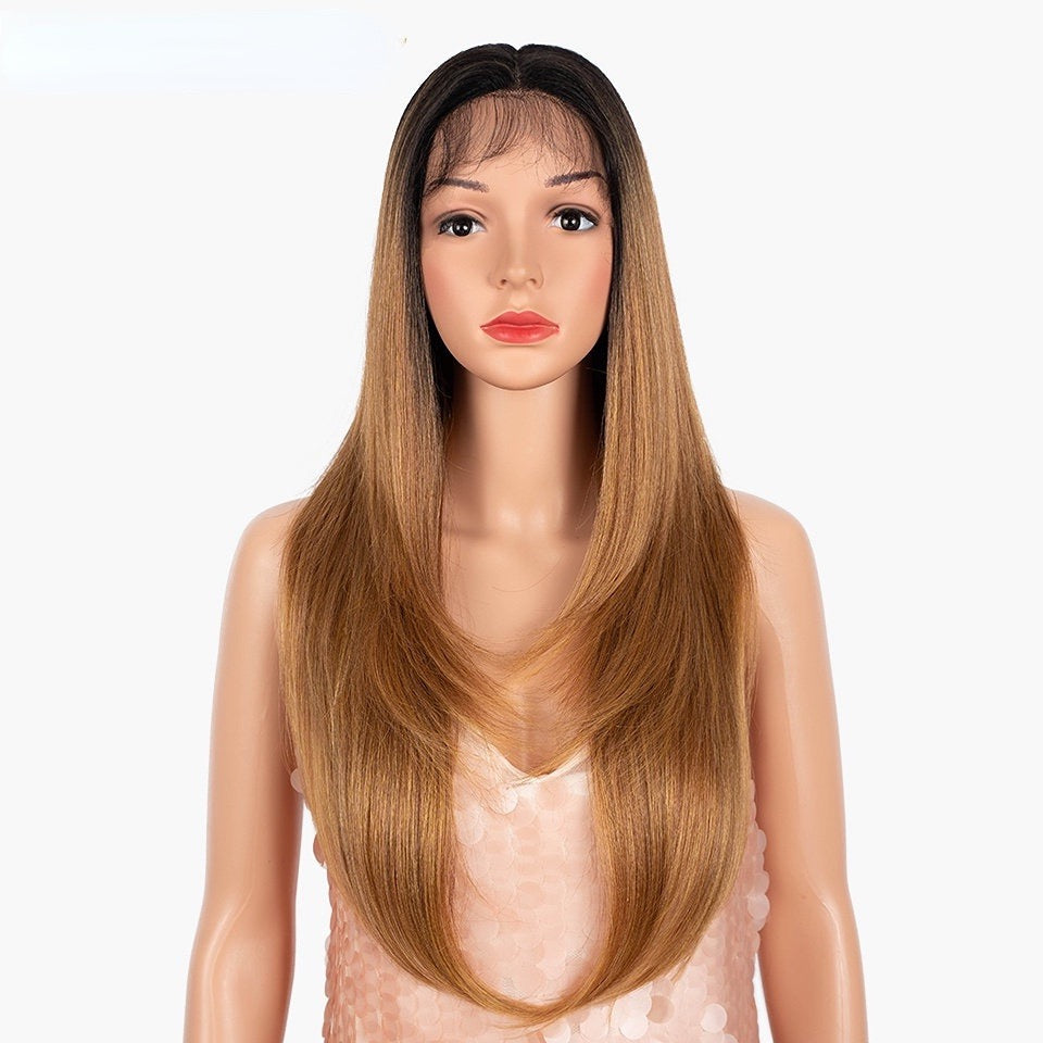 T lace frontale wigs Human hairs blend ,high quality