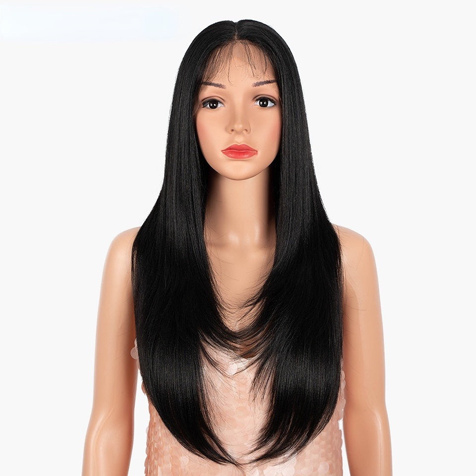 T lace frontale wigs Human hairs blend ,high quality
