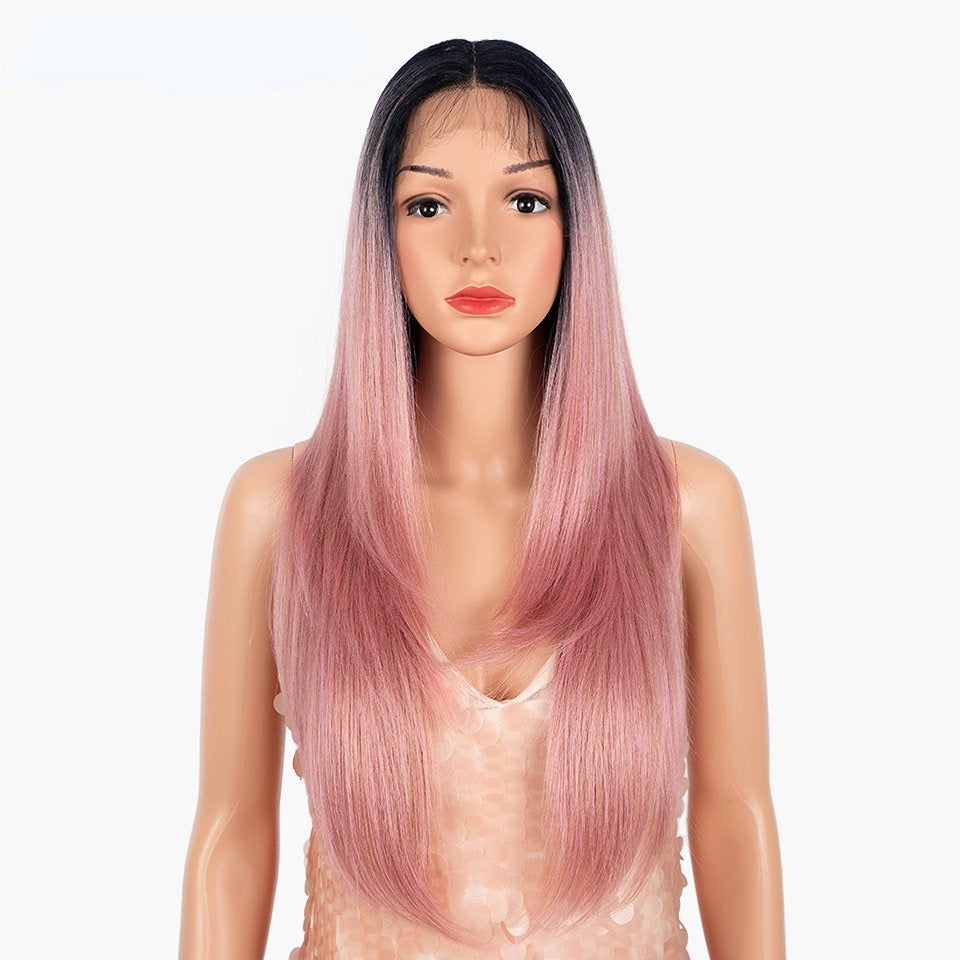 T lace frontale wigs Human hairs blend ,high quality
