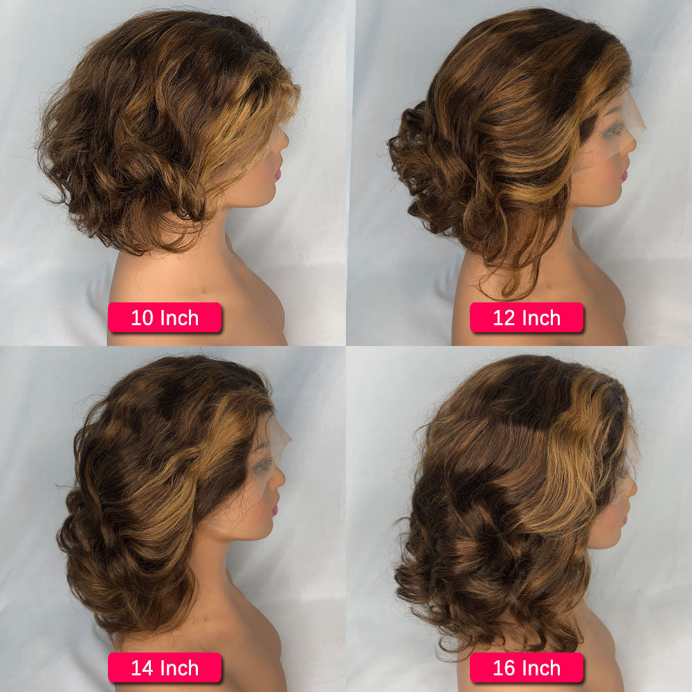 Short Bob Wig Highlight Wig Human Hair Wigs For Black Women