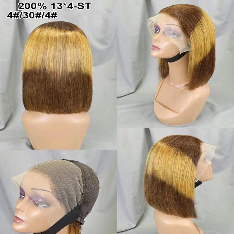 12A New style 4/30/4 color Brazilian Bob With 13*4 big lace