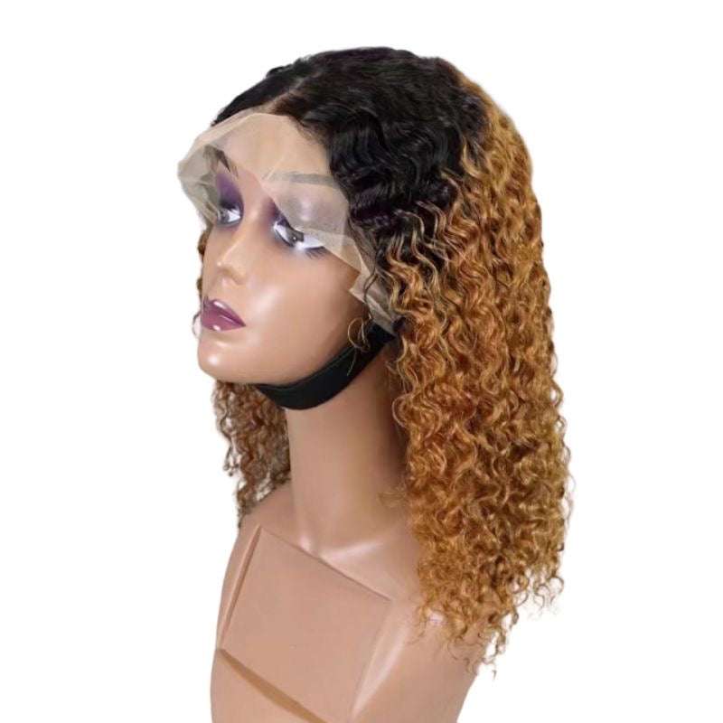 12A Jerry Curly 1B/30 Brown 200% Density Peruvian Hair