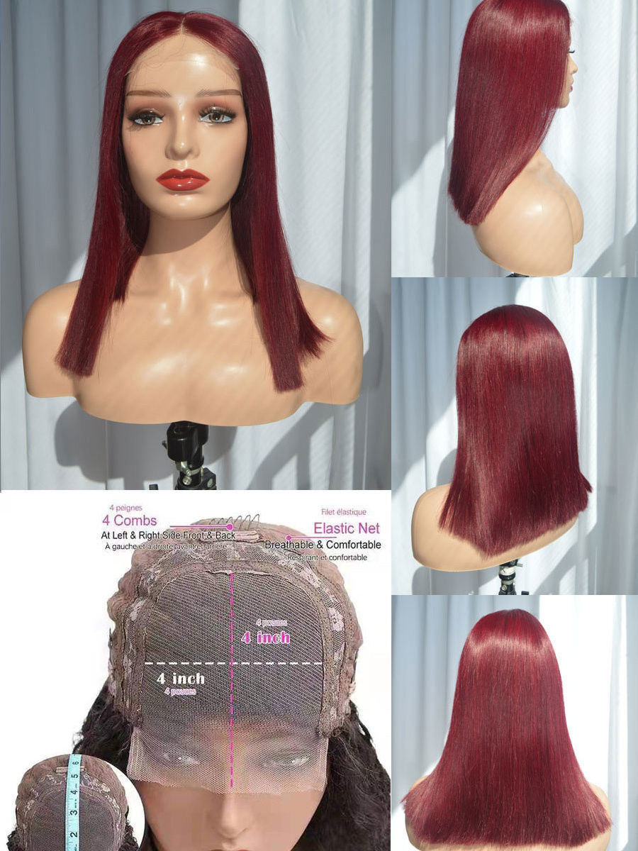 Brazilian hair straight 99J top lace wig 100% lace 13x4