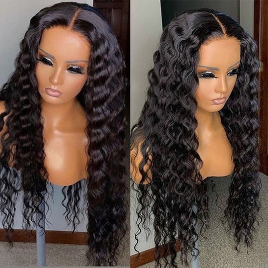 12A Deep Wave Wigs With Frontal Ear to Ear Brazilian Hair