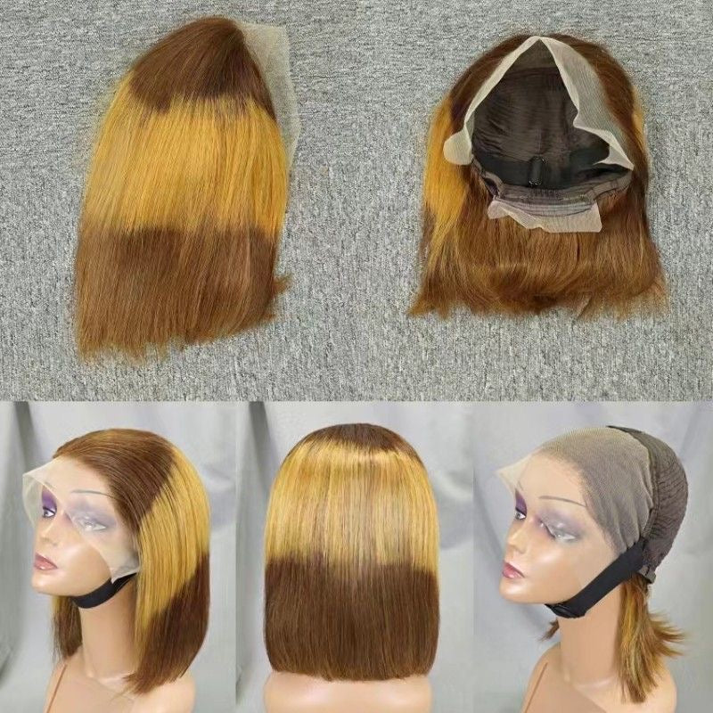 12A New style 4/30/4 color Brazilian Bob With 13*4 big lace