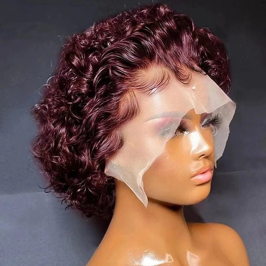 13x4 Pixie Cut Wig Short Bob Curly Lace Front Wig